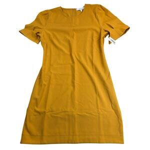 Lark & Ro Florence Ruffle Sleeve Sheath Dress Chai Tea Womens Size 12 NWT